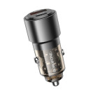 Авто зарядка Borofone BZ20A Smart 83W dual port PD65W+QC3.0 car charger [Transparent-Black]