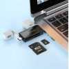 Adaptor Borofone DH9 Wisdom 2-in-1 USB/Type-C 2.0 card reader [Black Grey]