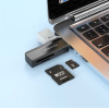 Adaptor Borofone DH9 Wisdom 2-in-1 USB 2.0 card reader [Black Grey]