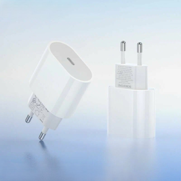 Зарядное устройство Borofone BA100A Original single port PD20W charger(EU) [White]