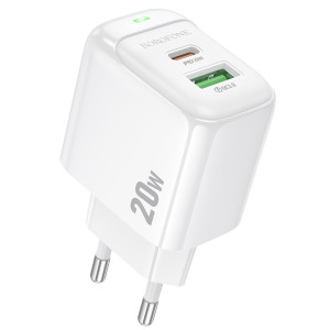 Incarcator de retea Borofone BAS44A charger (PD20W+QC3.0) [White]
