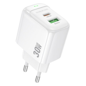 Incarcator de retea Borofone BAS45A charger (PD30W+QC3.0) [White]