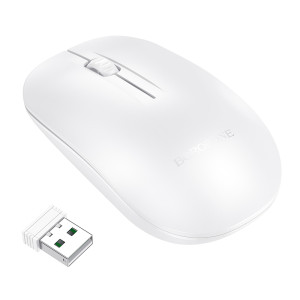 Mouse pentru laptop BG14 Planet 2.4G business wireless mouse [White]