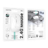 Mouse pentru laptop BG14 Planet 2.4G business wireless mouse [White]