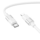 Cablu Borofone BX106 Charge PD charging data cable iP [White]