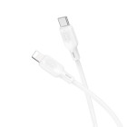 Cablu Borofone BX113 PD Lenny silicone charging data cable IP (L=1M) [White]