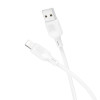 Cablu Borofone Borofone BX113 Lenny silicone charging data cable IP (L=1M) [White]