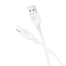 Cablu Borofone Borofone BX113 Lenny silicone charging data cable IP (L=1M) [White]