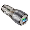 Incarcator auto Borofone BZ30 Absolute PD30W+QC3.0 car charger (1C1A) [Transparent-Black]