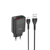 Incarcator de retea Hoco C86A Illustrious + Cablu Micro USB (2.4A) [Black]