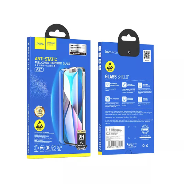 Sticla protectoare Hoco A27 Anti-Static Apple iPhone 13/13 Pro [Black]