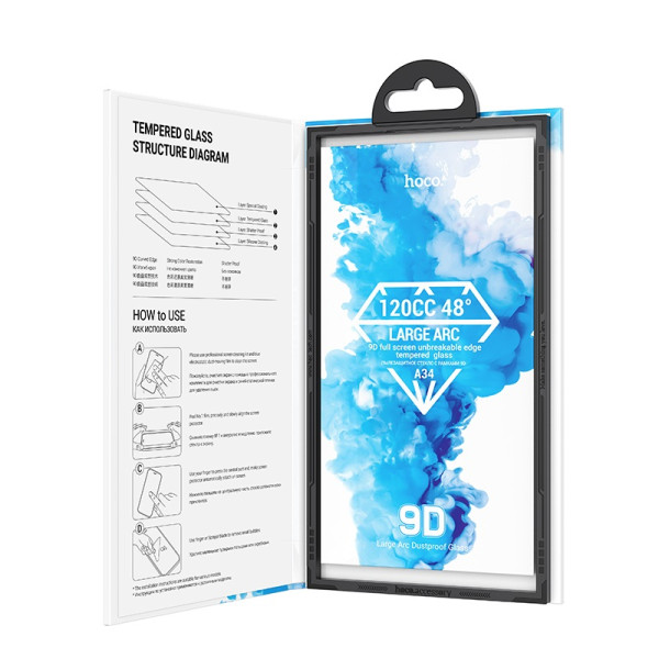 Sticla protectoare Hoco A34 large arc for iPhone 12 Pro [Black]
