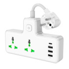 Prelungitor Hoco AC11A Voyage 2-position expansion socket(1C3A)(EU) [White]