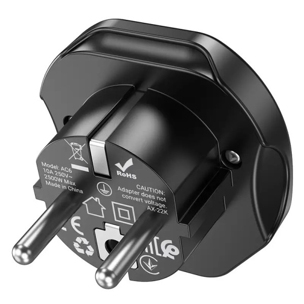 Adaptor de retea Hoco AC6 (EU) [Black]