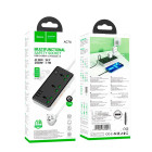 Prelungitor Hoco AC7A Storm 3-position socket (1*USB-C 3*USB) [Black]