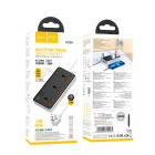 Prelungitor Hoco AC8A Storm 3-position socket (PD30W + 1*USB-C + 3*USB) [Black]