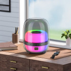 Boxa Portabila BS58 Crystal colorful luminous BT speaker [Magic Black Night]