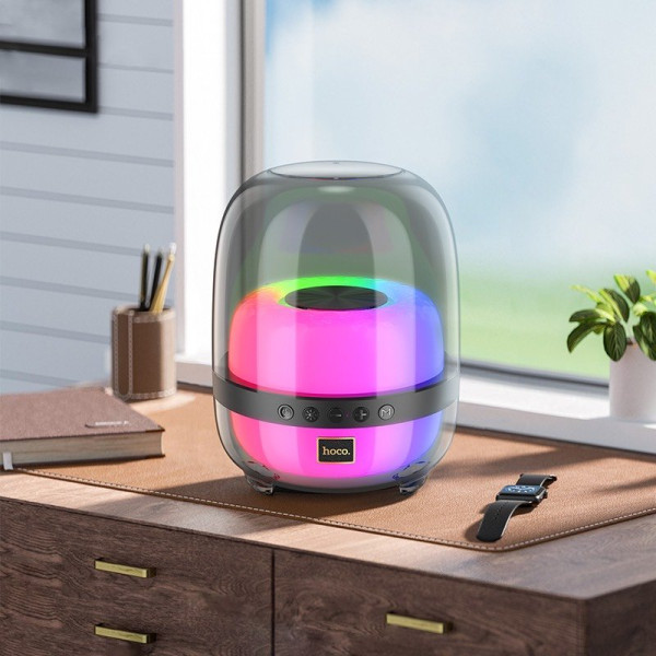 Boxa Portabila BS58 Crystal colorful luminous BT speaker [Magic Black Night]