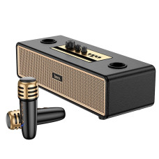 Boxa portabila cu microfon Hoco BS63 Graceful wireless dual-mic BT speaker [Black]