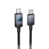 Cablu Hoco X118 Generous 60W charging data cable with display C to C [Black]
