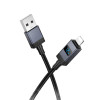 Cablu Hoco X118 Generous charging data cable with display iP [Black]
