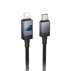 Кабель Hoco X118 Generous PD27W charging data cable with display iP [Black]