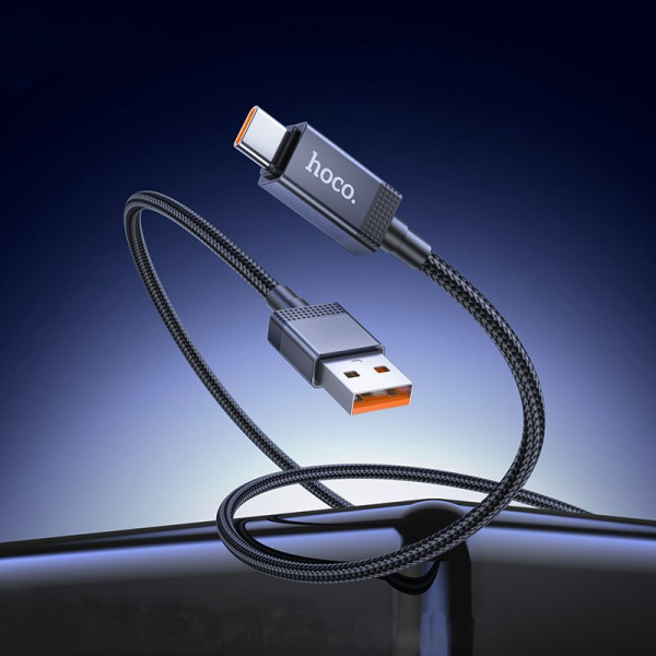 Cablu Hoco X118 Generous 5A charging data cable with display Type-C [Black]