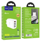 Incarcator de retea Hoco C102A Fuerza 4 Port (QC3.0) [White]