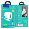 Incarcator de retea Hoco C102A Fuerza QC3.0 + Cablu Lightning [White]