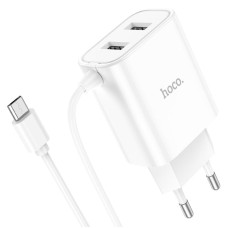 Incarcator de retea Hoco C103A Courser + Cablu Micro USB [White]