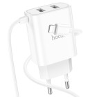 Incarcator de retea Hoco C103A Courser + Cablu Lightning [White]