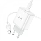 Зарядное Устройство Hoco C104A Stage + Кабель USB-C to USB-C (PD20W) [White]