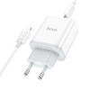 Зарядное Устройство Hoco C105A Stage + Cablu USB-C to Lighting (PD20W+QC3.0) [White]