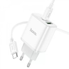 Зарядное Устройство Hoco C105A Stage + Кабель USB-C to USB-C (PD20W + QC3,0) [White]