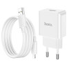 Incarcator de retea Hoco C106A Leisure + Cablu Type-C (2.1A) [White]