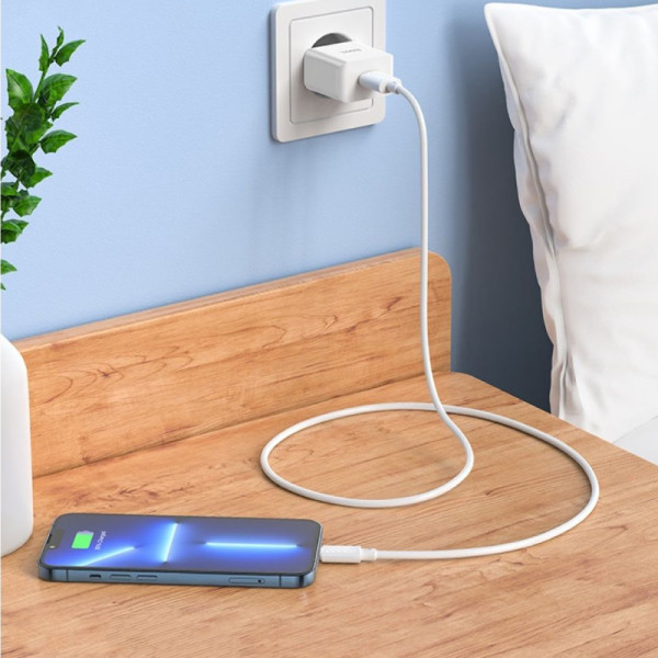 Incarcator de retea Hoco C106A Leisure + Cablu Micro USB  (2.1A) [White]
