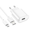 Incarcator de retea Hoco C109A(10.5W) Fighter single port charger set(Micro)(EU) [White]