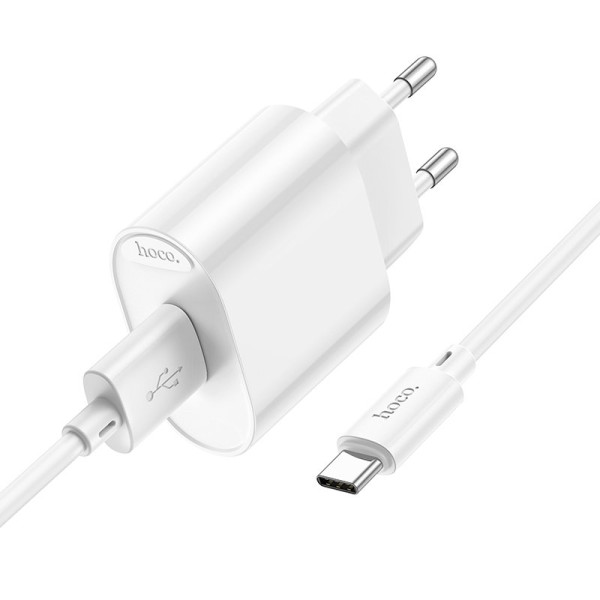 Incarcator de retea Hoco C109A(10.5W) Fighter single port charger set(Type-C)(EU) [White]
