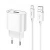 Incarcator de retea Hoco C109A Fighter + Cablu Micro USB (QC3.0) [White]