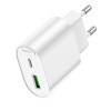 Incarcator de retea Hoco C109A(PD20W+QC3.0) Fighter PD20W+QC3.0 charger(EU) [White]
