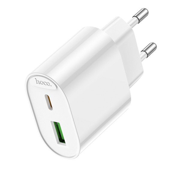 Incarcator de retea Hoco C109A(PD20W+QC3.0) Fighter PD20W+QC3.0 charger(EU) [White]