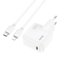 Зарядное Устройство Hoco C112A Advantage + Кабель USB-C to Lighting (PD30W + QC3.0) [White]