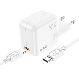 Зарядное Устройство Hoco C112A Advantage + Кабель USB-C to USB-C (PD30W + QC3.0) [White]