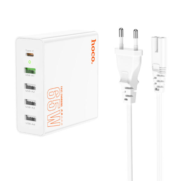 Зарядное устройство Hoco C114A Vision (4*USB + 1*USB-C) (65W) [White]