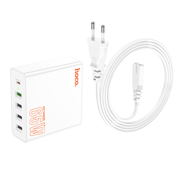 Зарядное устройство Hoco C114A Vision (4*USB + 1*USB-C) (65W) [White]