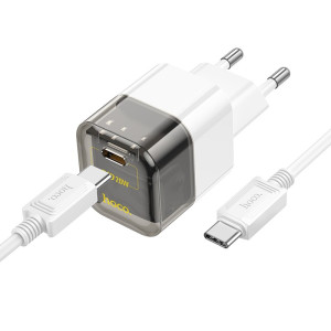 Incarcator de retea Hoco C125A PD20W (C to C) [Transparent-Black]