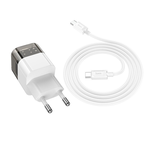 Incarcator de retea Hoco C125A PD20W (C to C) [Transparent-Black]