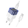 Incarcator de retea Hoco C125A PD20W (C to C) [Transparent-Blue]