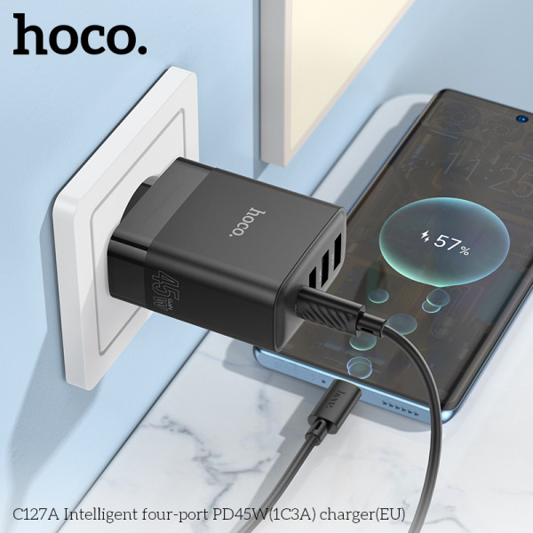 Зарядное устройство Hoco C127A Intelligent PD45W(1C3A) [Black]