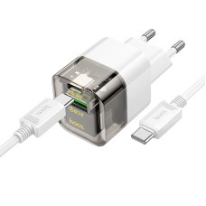 Зарядное устройство Hoco C131A PD30W+QC3.0 (C to C) [Transparent-Black]